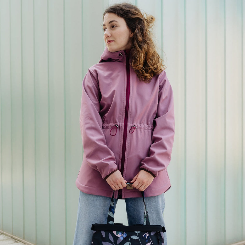 Thick women's pink velvet jacket